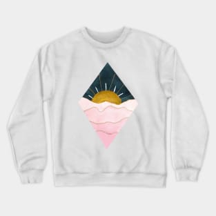 Pink and Gold Sunset Crewneck Sweatshirt